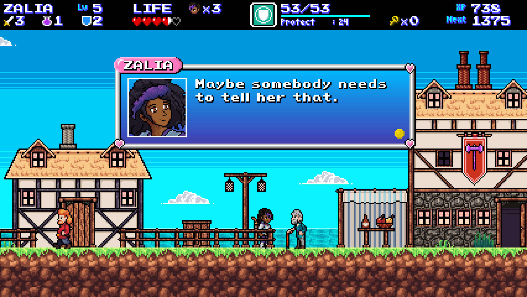 Zalia (smiling gently): "Maybe somebody needs to tell her that."